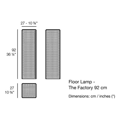 Dimension drawing Floor Lamp - The Factory 92 cm