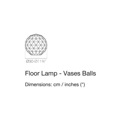 Dimension drawing Floor Lamp - Vases Balls
