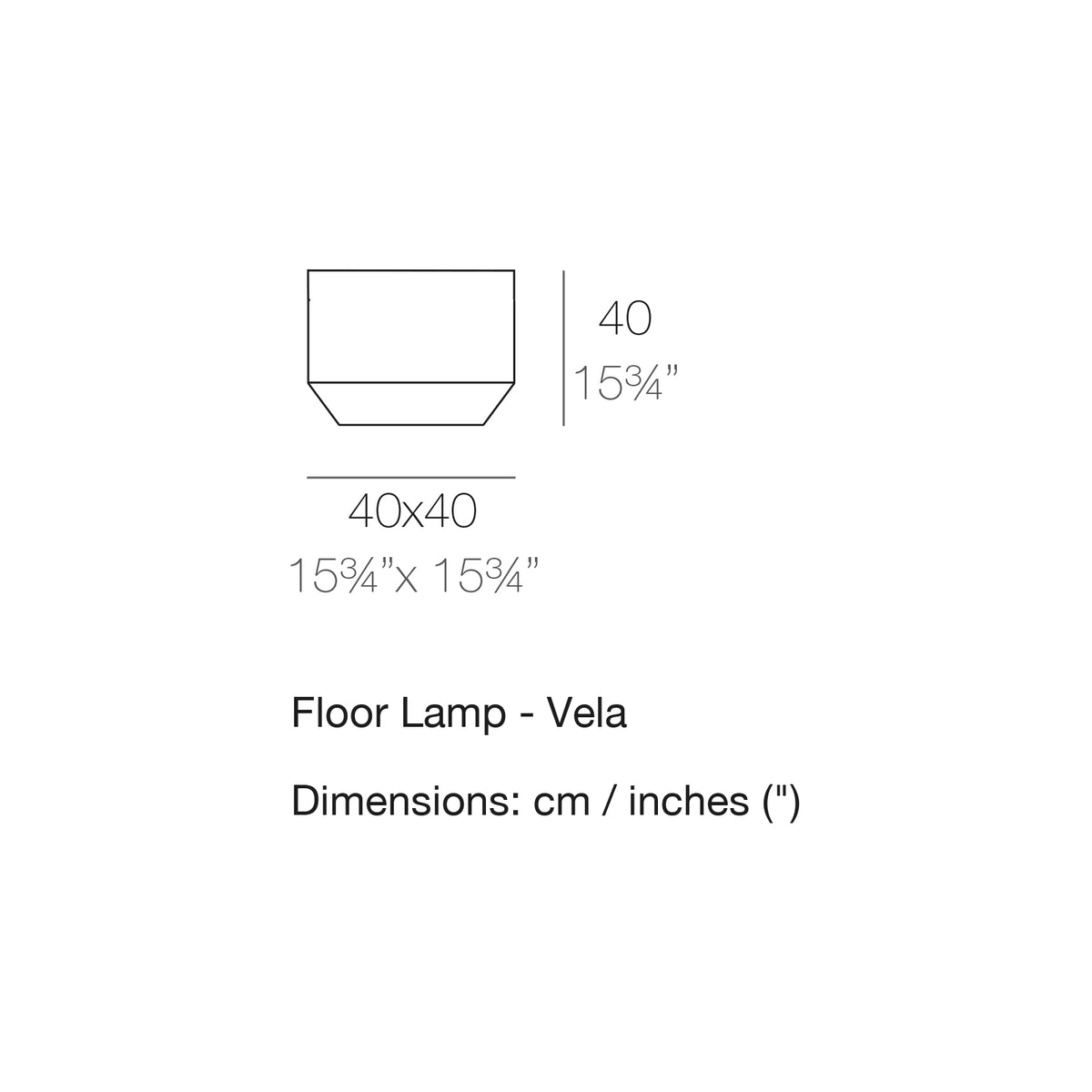 Dimension drawing Floor Lamp - Vela