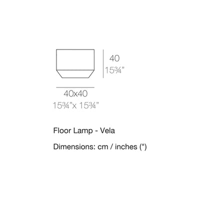 Dimension drawing Floor Lamp - Vela