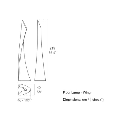 Dimension drawing Floor Lamp - Wing