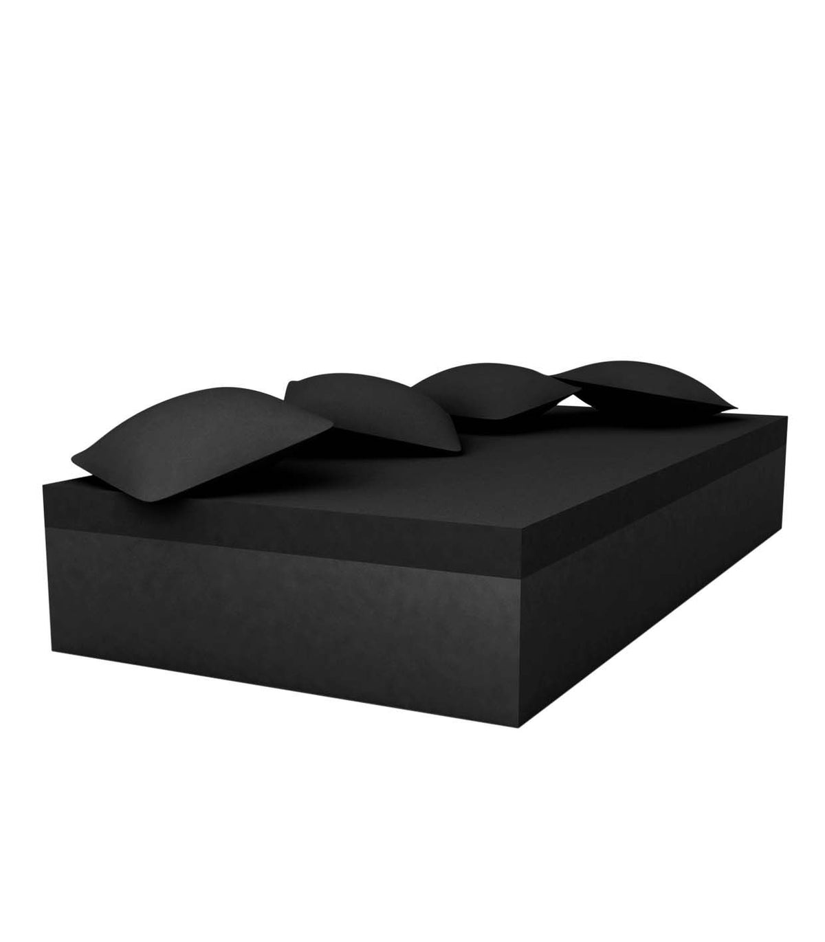 Grand Lit de Jardin Collection Jut Taille 240x120x40 cm Couleur structure Noir Vondom