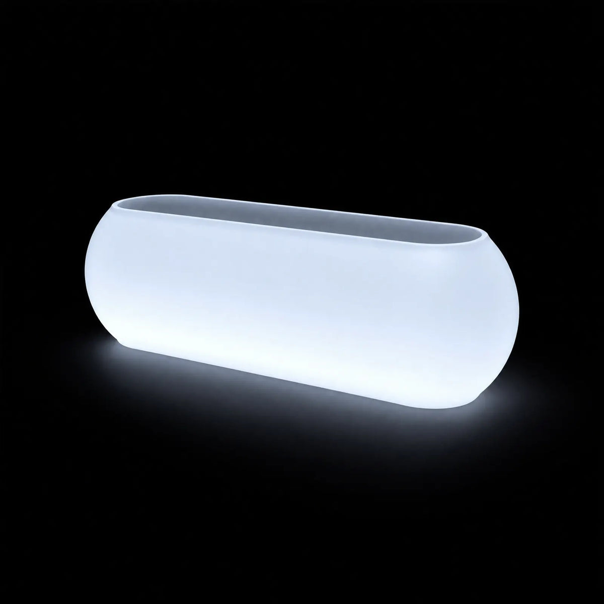 Jardinière - Pal LED Vondom, éclairé de l'intérieur sur fond noir