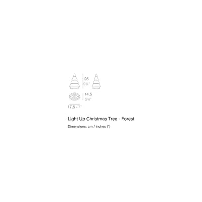 Dimension drawing Light Up Christmas Tree - Forest