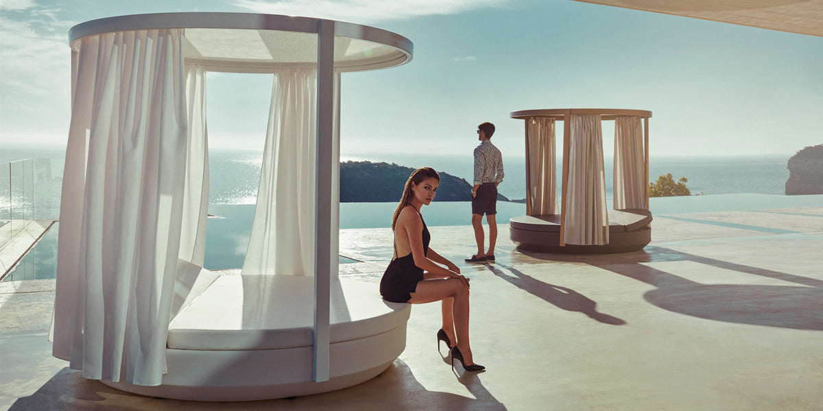 Lit de Jardin Inclinable avec Auvent - Collection Vela Vondom - 8