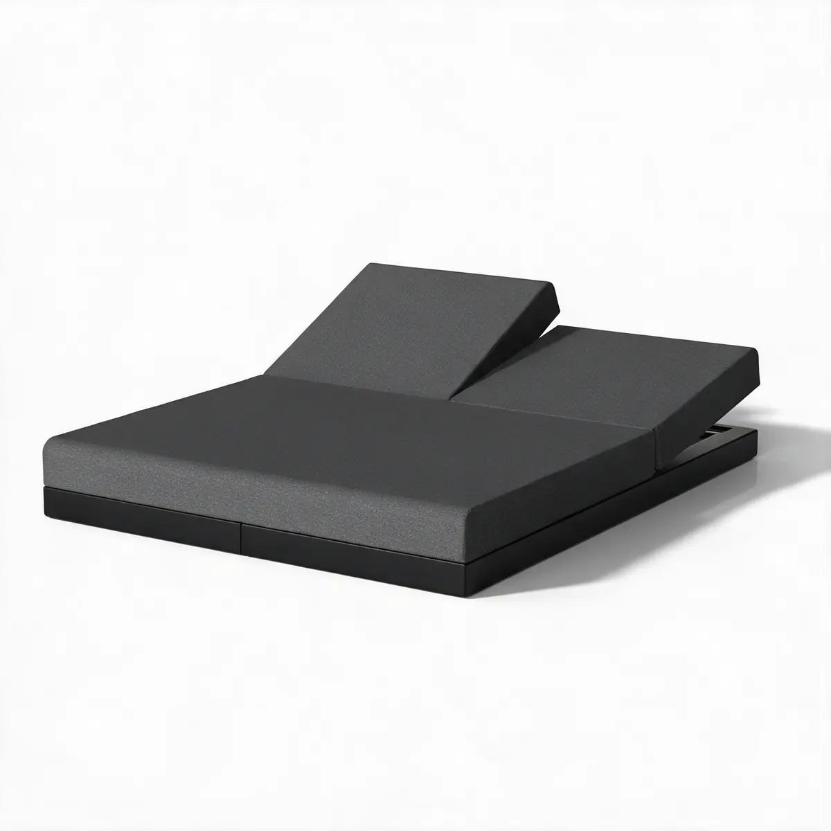 Lit de Jardin Minimaliste Double Finition structure Mate Couleur structure Noir - Collection Pixel Vondom