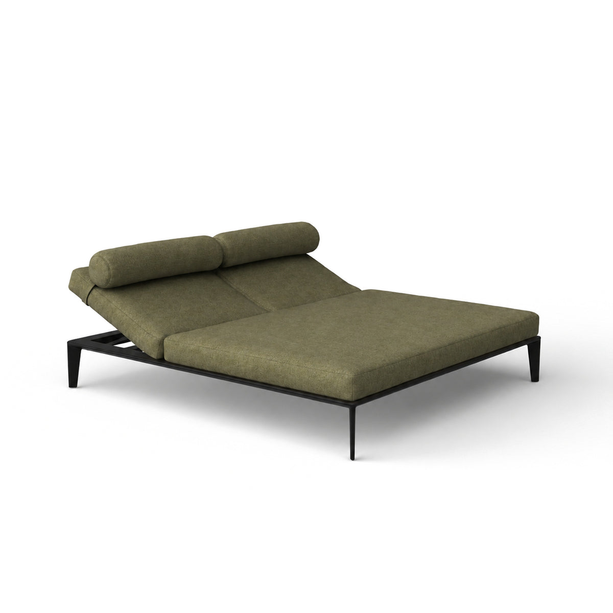 Lit de Jardin Pasadena 2 places - Couleur structure Aluminium noir - Collection Pasadena Vondom