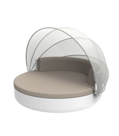 Lit de Jardin Rond avec Parasol Couleur structure Blanc Collection ULM Vondom