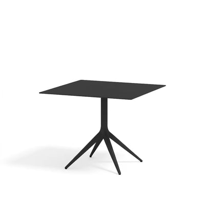 Table Mari-Sol carrée 4 branches, piètement aluminium noir