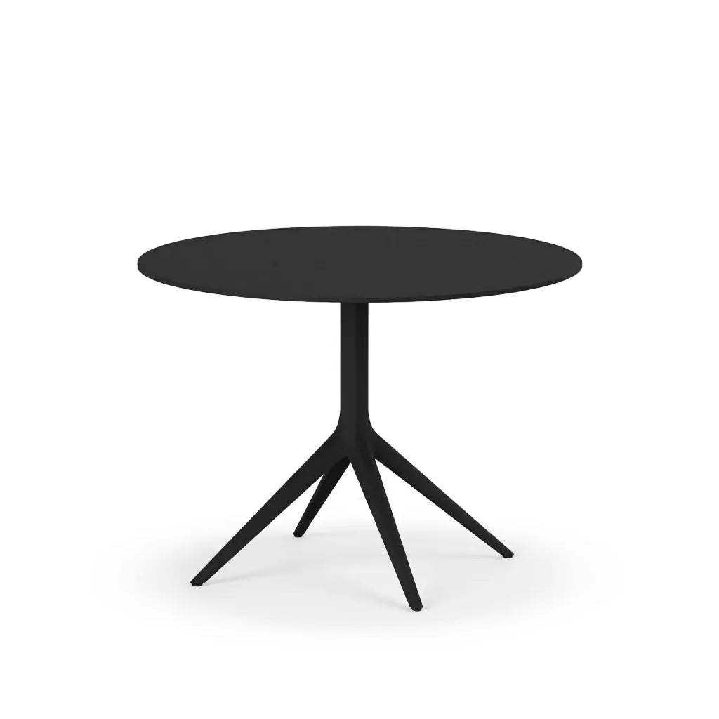 Table Mari-Sol ronde 4 branches, piètement aluminium noir