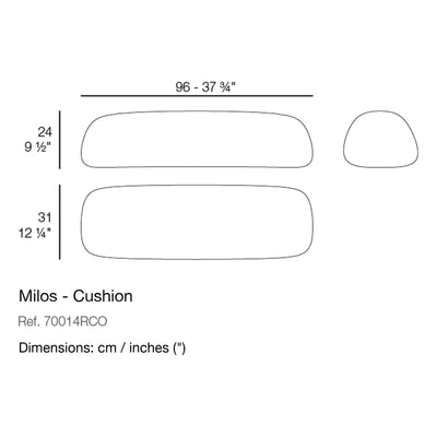 Dimension drawing Milos - Cushion