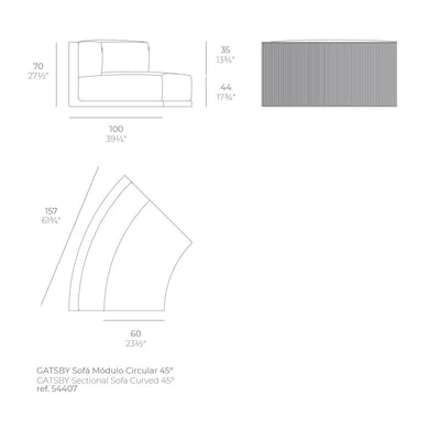 Module Coin Arrondi - Collection Gatsby Vondom - 2
