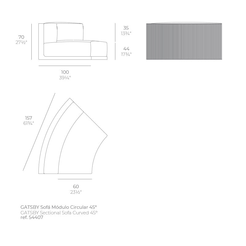 Module Coin Arrondi - Collection Gatsby Vondom - 2