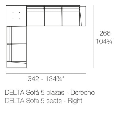 Module d'Angle Gauche 3 Places Title Default Title - Collection Delta Vondom - 12
