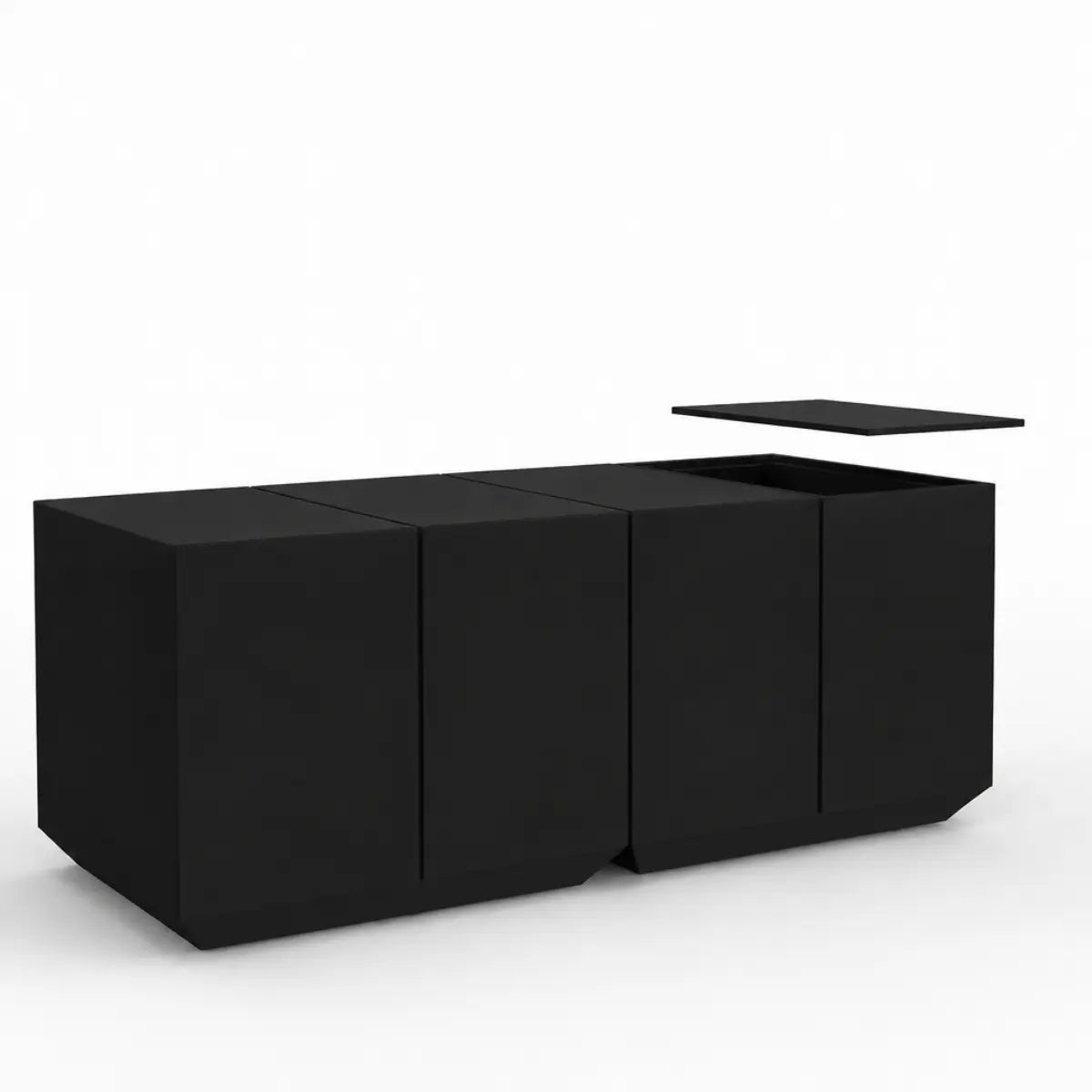 Module de Bar Catering avec Bac à Glaçons Collection Vela Vondom Finition Mate Couleur Noir