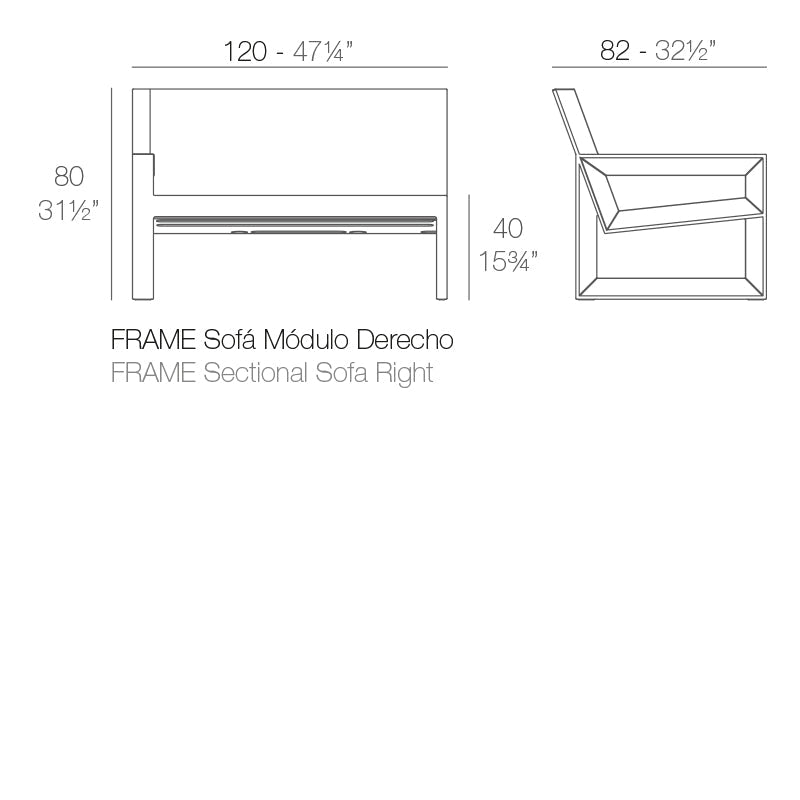 Module droit - Collection Frame Vondom - 2