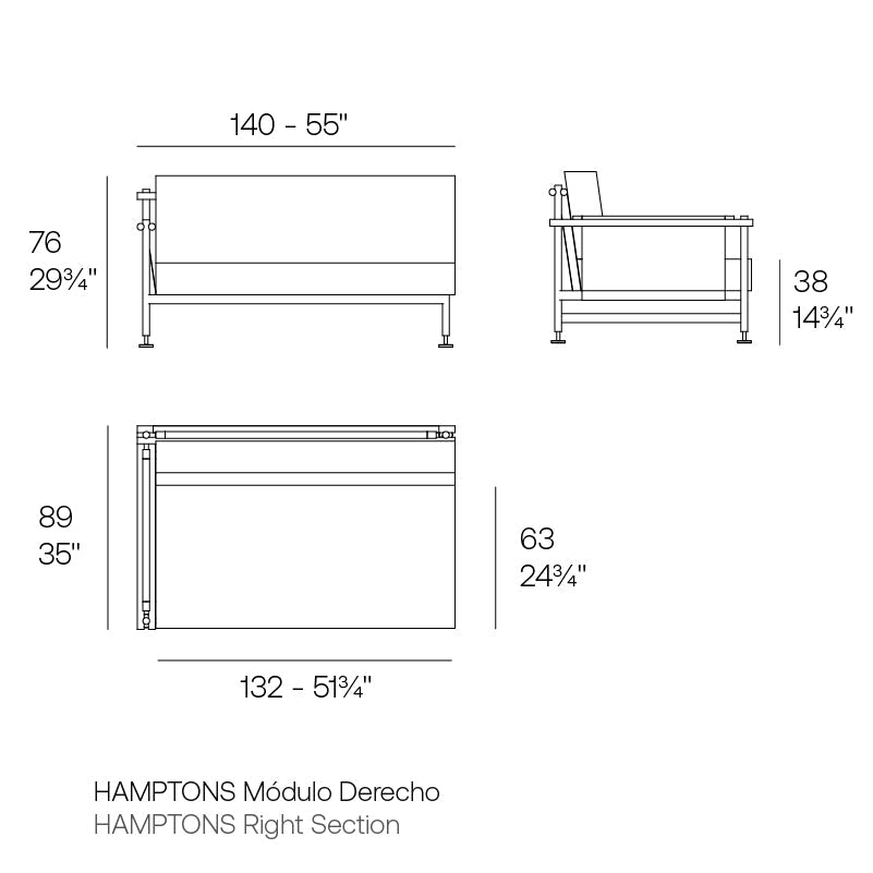 Module Droit - Collection Hamptons Vondom - 2
