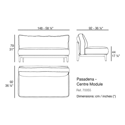 Dimension drawing Pasadena - Centre Module