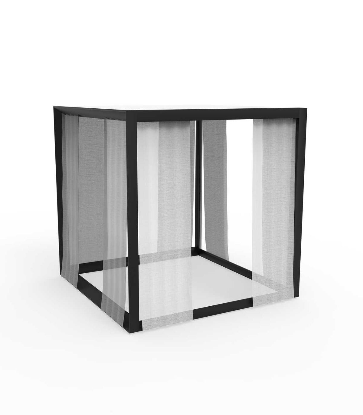 Pergola - Vela avec Rideaux, structure noir