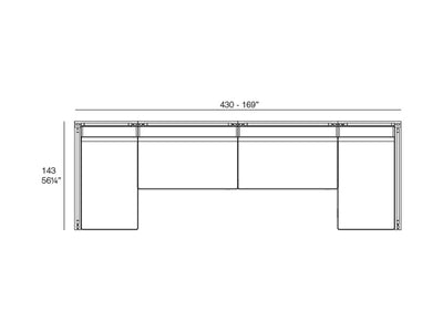 Plan Canapé Modulable - Hamptons Canapé 4 places et 2 méridiennes