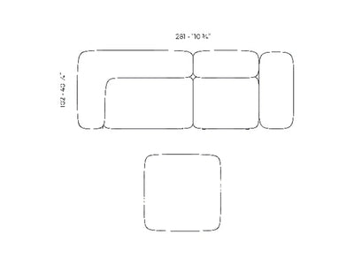 Plan Canapé Modulable - Milos Canapé 2 places