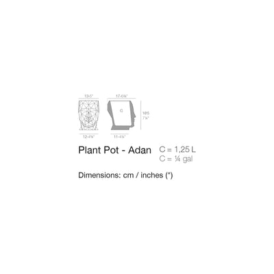 Dimension drawing Plant Pot - Adan