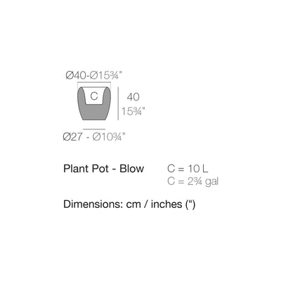 Dimension drawing Plant Pot - Blow