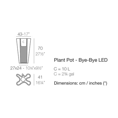 Dimension drawing Plant Pot - Bye-Bye LED