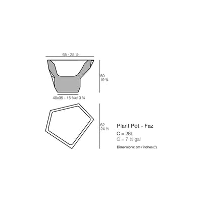 Dimension drawing Plant Pot - Faz