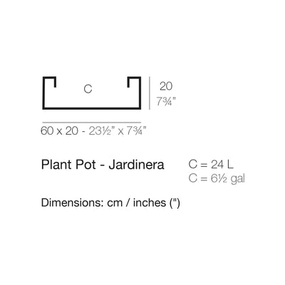 Dimension drawing Plant Pot - Jardinera