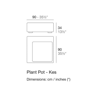 Dimension drawing Plant Pot - Kes