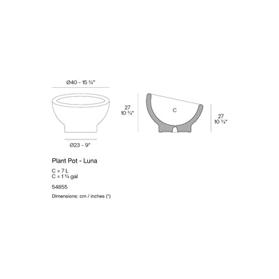 Dimension drawing Plant Pot - Luna