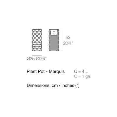 Dimension drawing Plant Pot - Marquis