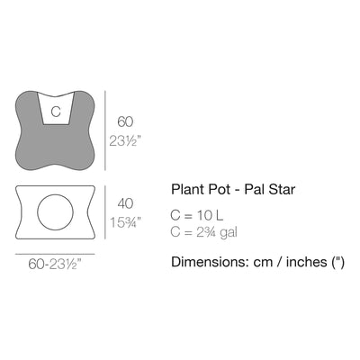 Dimension drawing Plant Pot - Pal Star