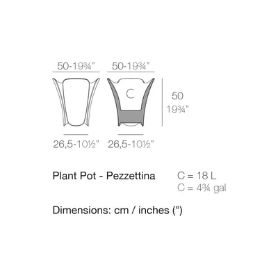 Dimension drawing Plant Pot - Pezzettina