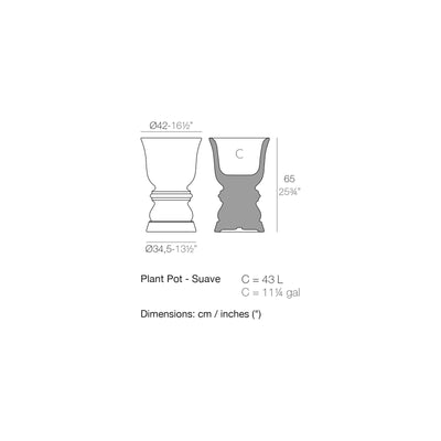 Dimension drawing Plant Pot - Suave