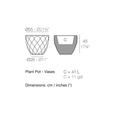 Dimension drawing Plant Pot - Vases