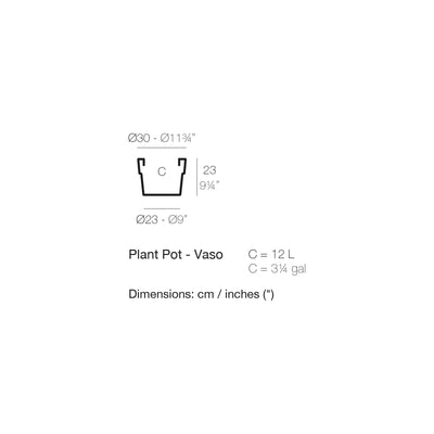 Dimension drawing Plant Pot - Vaso