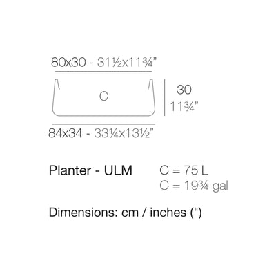 Dimension drawing Planter - ULM