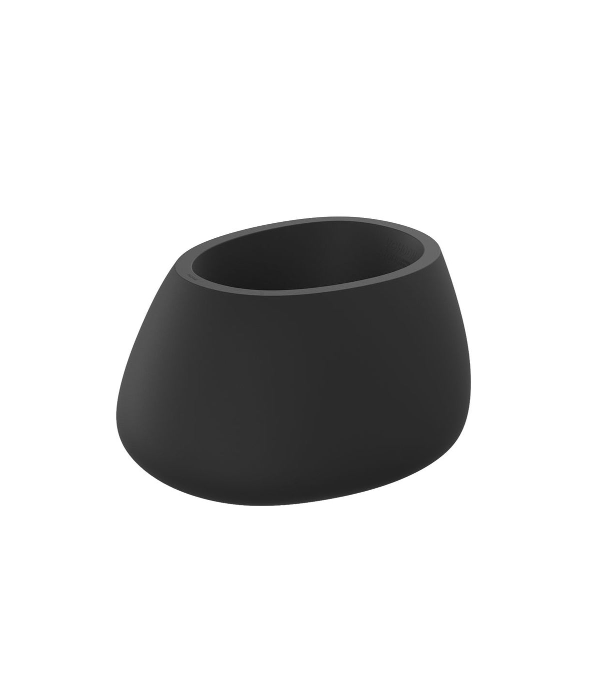 Pot de Fleurs Collection Stone Vondom Taille 80x65x40 cm Finition Mate Couleur Noir