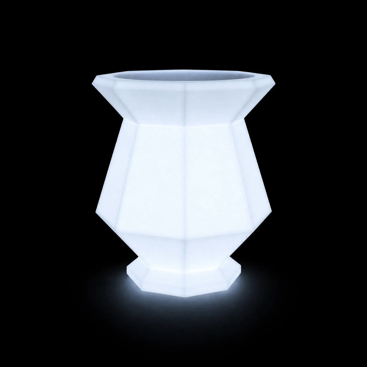 Pot - Kashi LED Vondom, éclairé de l'intérieur sur fond noir