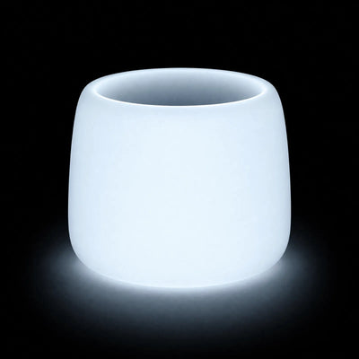 Pot - Organic Rond LED Vondom, éclairé de l'intérieur sur fond noir
