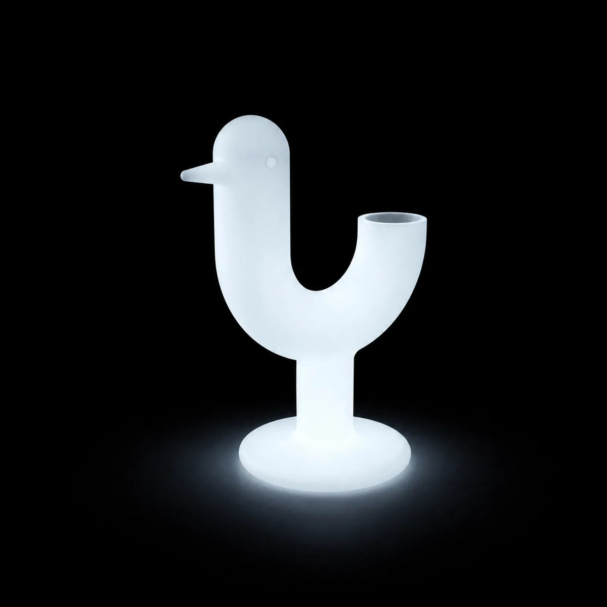 Pot - Peacock LED Vondom, éclairé de l'intérieur sur fond noir