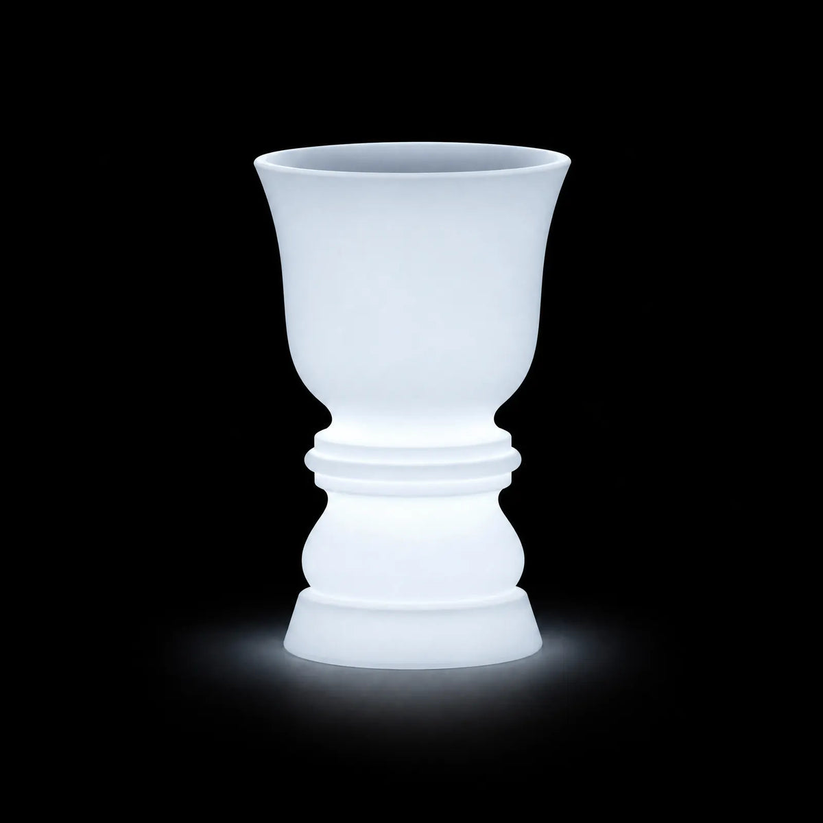 Pot - Suave LED Vondom, éclairé de l'intérieur sur fond noir