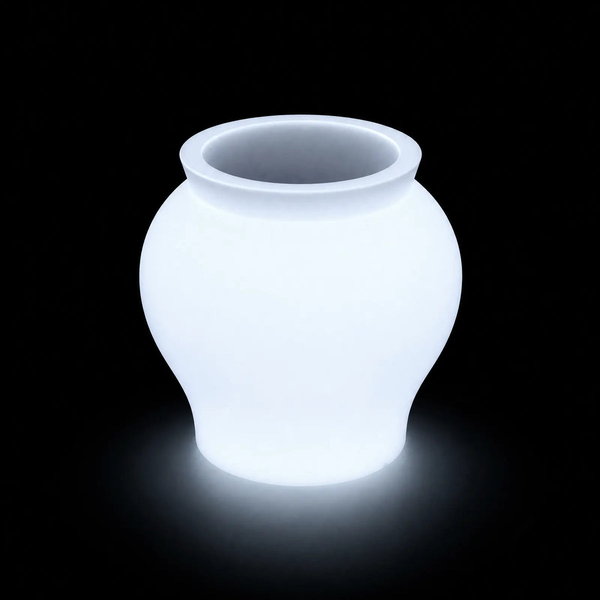 Pot - Venus LED Vondom, éclairé de l'intérieur sur fond noir