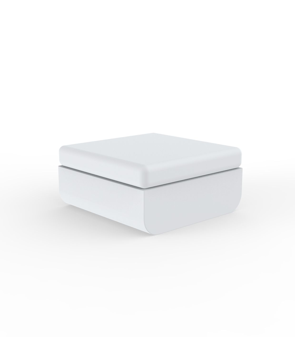 Pouf Carré Extérieur Finition Mate Couleur structure Blanc - Collection ULM Vondom