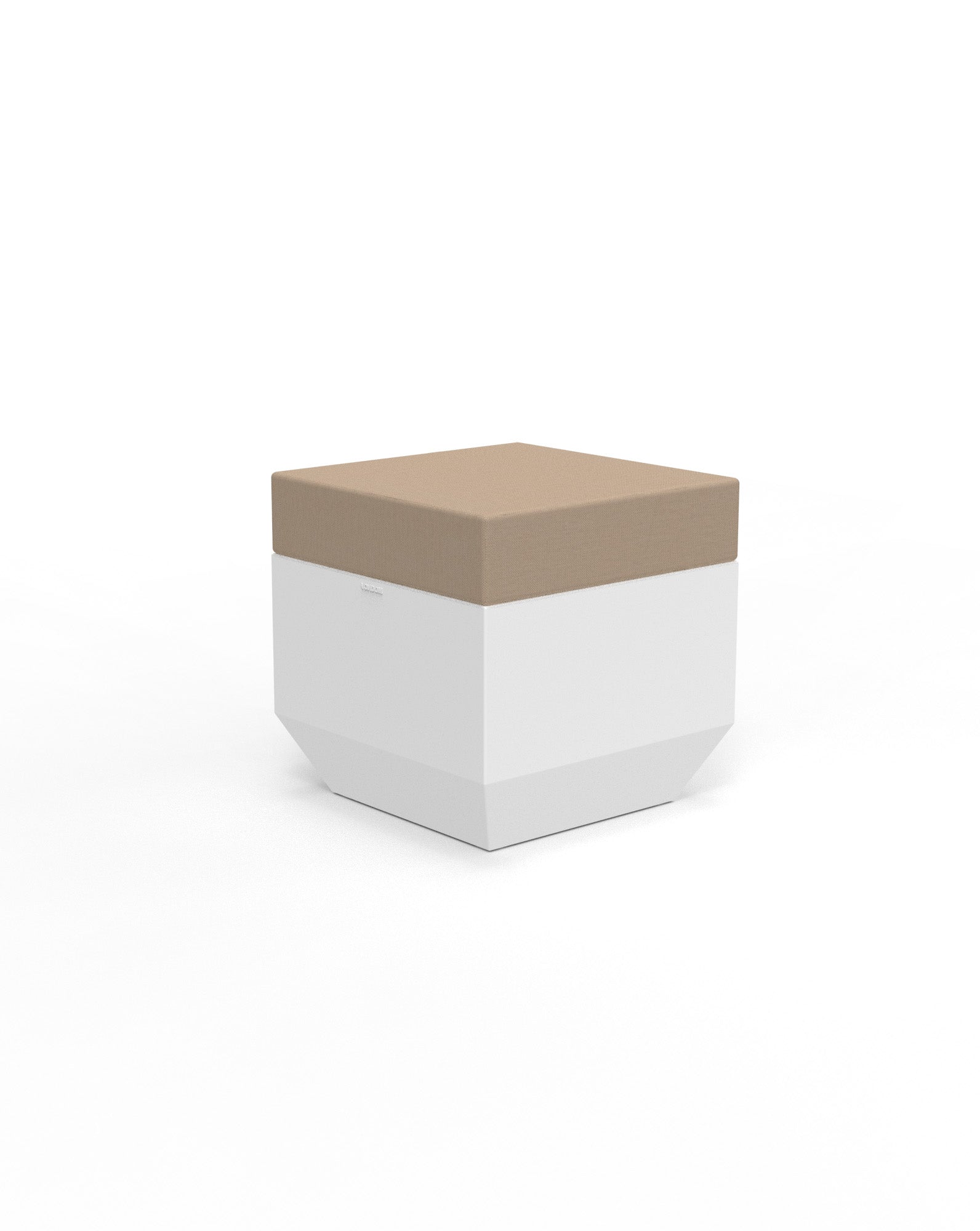 Pouf Collection Vela Carré Taille 40x40x40 cm Couleur structure Blanc Vondom