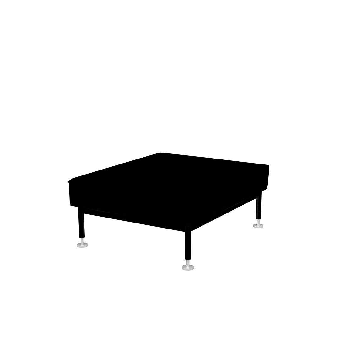 Pouf Couleur structure Aluminium noir - Collection Hamptons Vondom