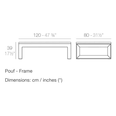 Dimension drawing Pouf - Frame