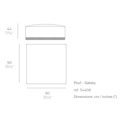 Dimension drawing Pouf - Gatsby